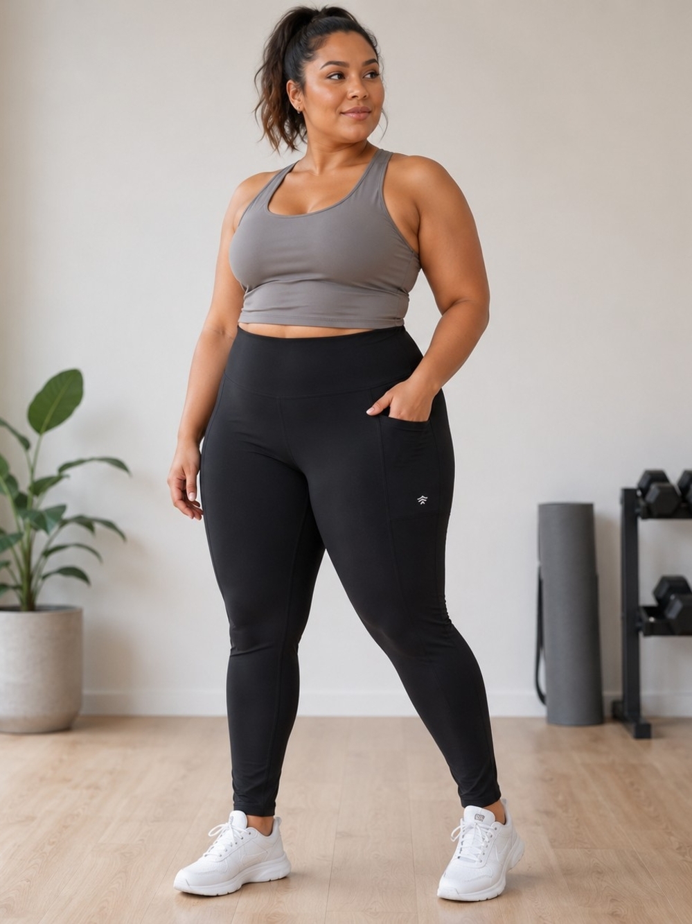 HALARA Black High-Waist Pocket Leggings